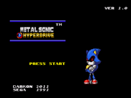 Metal Sonic Hyperdrive (Beta) Title Screen